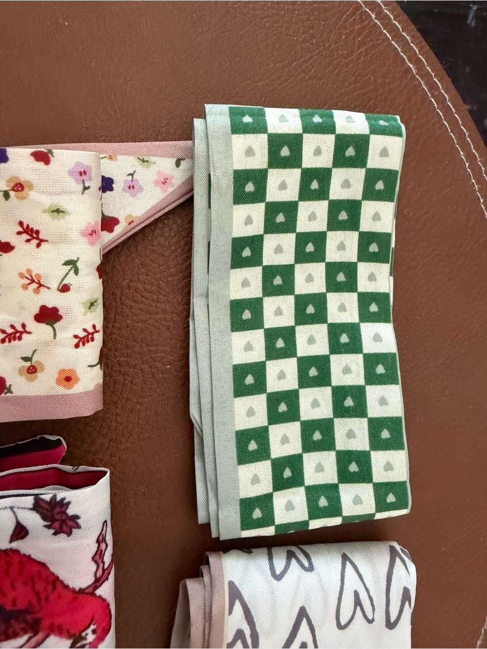 Floral and Patterned Headbands or Bag Scarves 5 piece Set - Picture 6 of 6